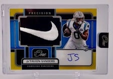2024 Panini One Precision Rookie Patch Autographs Ja'Tavion Sanders #325 card