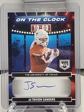 2024 Panini Prestige On the Clock Signatures Ja'Tavion Sanders #OTC-JSS card