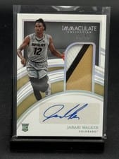 2022 Panini Immaculate Collection Collegiate Rookie Patch Autographs Jabari Walker #25 card