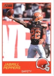 2019 Score Base Set Jabrill Peppers #110 card