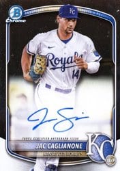 2025 Bowman Chrome Prospects Autographs Jac Caglianone #CPA-JCA card