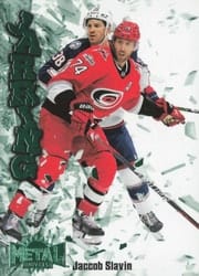 2022-23 SkyBox Metal Universe Jarring Jaccob Slavin #JR-9 card