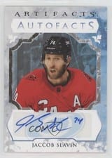 2023-24 Upper Deck Artifacts Autograph Facts Jaccob Slavin #AF-JS card