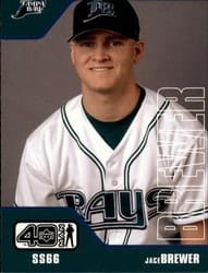 2002 Upper Deck 40-Man Base Set Jace Brewer #127 card