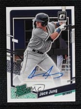 2023 Donruss Optic Rated Prospect Signatures Jace Jung #RPS-JJ card