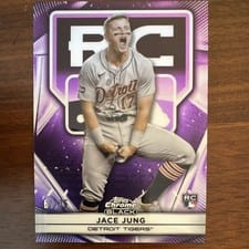 2025 Topps Chrome Black Rookie Design Variations Jace Jung #12 card