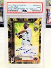 2025 Topps Chrome Radiating Rookie Autographs Jace Jung #RRA-JJU card