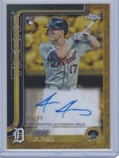 Jace Jung 2025 Topps Gilded Collection Chrome Gold Autographs card