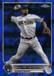 2022 Topps Chrome Update Sapphire Edition Base Set Jace Peterson #US12 card