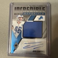 2024 Panini Phoenix Incredible Inked Materials Jack Campbell #IIM-JCL card
