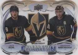 2022-23 Upper Deck Clear Cut Foundations Jack Eichel/Jonathan Marchessault #CCF-ME card