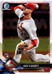 2018 Bowman Chrome Base Set Jack Flaherty #72 card