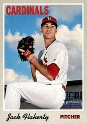 2019 Topps Heritage Base Set Jack Flaherty #92 card