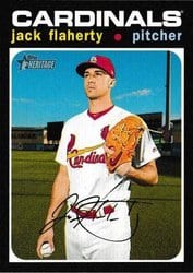 2020 Topps Heritage Base Set Jack Flaherty #261 card