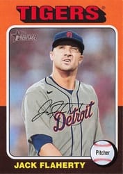 2024 Topps Heritage Base Set Jack Flaherty #357 card