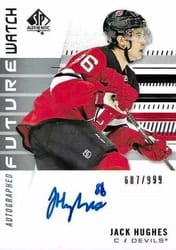 2019-20 SP Authentic Base Set Jack Hughes #148 card