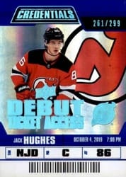 2019-20 Upper Deck Credentials Base Set Jack Hughes #150 card