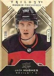 2019-20 Upper Deck Trilogy Base Set Jack Hughes #149 card