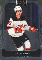 2021-22 O-Pee-Chee Platinum Base Set Jack Hughes #166 card
