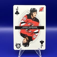 2021-22 O-Pee-Chee Playing Cards Jack Hughes #J-CLUBS card