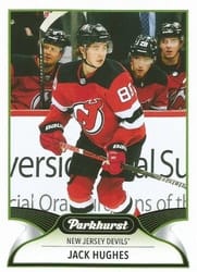 2021-22 Parkhurst Base Set Jack Hughes #232 card