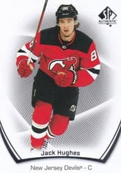 2021-22 SP Authentic Base Set Jack Hughes #49 card