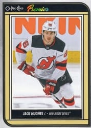 2022-23 O-Pee-Chee OPC Premier Jack Hughes #P-16 card
