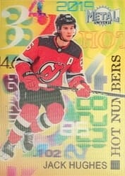 2022-23 SkyBox Metal Universe Hot Numbers Jack Hughes #HN-12 card