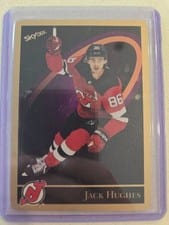 2023-24 SkyBox Metal Universe 1990 Skybox Metal Retros Jack Hughes #10 card