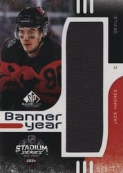 2024-25 SP Game Used 2024 Stadium Series Banner Year Relics Jack Hughes #BYSS-JH card