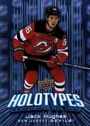 2024-25 Upper Deck Holotypes Jack Hughes #HT-27 card