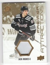 2024-25 Upper Deck Premier Premier Attractions Jersey Jack Hughes #PA-JH card