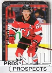 2024-25 Upper Deck Pros & Prospects Jack Hughes #PP-6 card