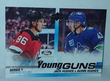 2019 Upper Deck Jack Hughes, Quinn Hughes #250 card