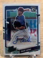 2023 Donruss Optic Rated Prospect Signatures Jack Leiter #RPS-JL card