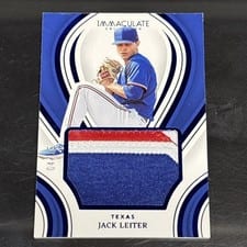 2023 Panini Immaculate Collection Prime Rookies Materials Jack Leiter #PPM-JL card