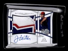 2023 Panini National Treasures Rookie Material Signatures Jack Leiter #157 card