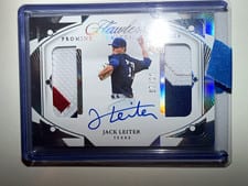 2024 Panini Flawless Prominent Swatch Signatures Jack Leiter #PSS-JL card