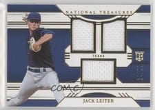 2024 Panini National Treasures Game Gear Swatches Trio Jack Leiter #28 card