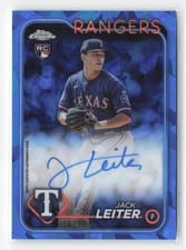 2024 Topps Chrome Update Sapphire Edition Autographs Jack Leiter #USA-JAL card
