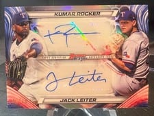 2024 Bowman's Best Dual Autographs Jack Leiter / Kumar Rocker #DA-RLR card