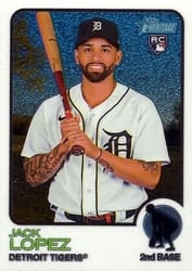 2022 Topps Heritage Chrome Jack Lopez #606 card