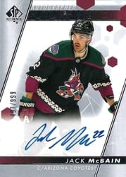 2022-23 SP Authentic Base Set Jack McBain #123 card