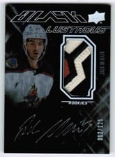 2022-23 SPx UD Black Lustrous Rookie Patch Autograph Jack McBain #LRAP-JM card