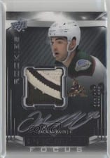 2022-23 Upper Deck Premier Premier Focus Rookies Autograph Patch Jack McBain #PFPR-JM card