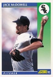 1992 Score Base Set Jack McDowell #62 card