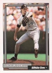 1992 Topps Base Set Jack McDowell #11 card