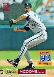 1994 Stadium Club Base Set Jack McDowell #24 card