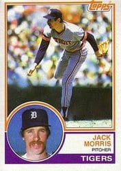 1983 Topps Base Set Jack Morris #65 card
