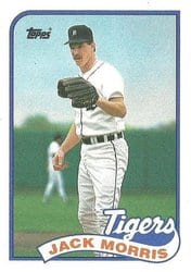 1989 Topps Base Set Jack Morris #645 card